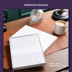 Beechmore Books A4 Sketchbook – 8.5x11 Premium Vegan Leather Bound Large Sketch Book Hardcover with 156 Thick 160gsm Perforated Ivory Pages, Blank Sketch Pad, Gift Boxed, Back Pocket, Ribbon Bookmark