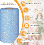 Glitter Tulle Rolls, 6” by 50 Yards (150FT) Sequin Tule Netting Fabric Tulle for Tutu Skirts Sewing Birthday Wedding Party Decoration (Light Blue)