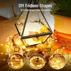 12 Pack Fairy Lights Battery Operated - 7ft 20 Led Twinkle Lights 3 Modes, Bulk Mini String Lights Waterproof for Mason Jars Vases DIY Party Wedding -Warm White & Cold White