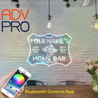 ADVPRO Personalized Your Name Home Bar RGB Dynamic Glam LED Sign - Cut-to-Edge Shape - Smart 3D Decoration - Multicolor Signage st06s64-fnd-p11d-tm-c