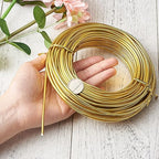 Fashewelry 82 Feet 9 Gauge Round Aluminum Wire 3mm Golden Bendable Metal Craft Wire for Beading Jewelry Craft Making 25m Long