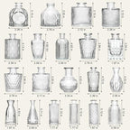 Arme Glass Bud Vase Set of 32 Pcs，Small Glass Vases for Flowers，Clear Bud Vases in Bulk，Vintage Vases for Centerpieces，Small Glass Bud Vase for Rustic Wedding Decorations，Home Table Flower Décor