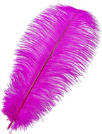 Happy Feather 16-18 inch Fuchisa Ostrich Feathers Craft for Wedding Party Centerpieces Home Decoration DIY Craft Pack of 10