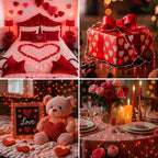 6 Pack Fairy Lights Battery Operated - 7ft 20 Led Twinkle Lights 3 Modes, Bulk Mini String Lights Waterproof for Mason Jars Vases DIY Party Wedding Decoration Christmas - Red