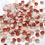 Serwalin 500Pcs Silk Rose Petals Artificial Flower Petals for Weddings Fake Rose Brown Petals Proposal for Wedding Aisle Runner Bridal Shower (4 Color Mixes)