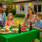 4 PCS Plastic Tablecloths for Rectangle Tables, 54 x 108 Inches Baptism Decorations, Waterproof and Leakproof Picnic Table Cover for Bachelorette Party, Colorful Tablecloth Adaptable to Every Table