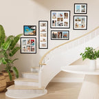 Vittanly 12x12 Collage Picture Frame, Displays 4Pcs 4x6 Pictures with Mat, Picture Frames Collage Wall Decor for Horizontal or Vertical Display, Black, 1 Pack
