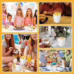 36 Pack Mini Popcorn Boxes for Party, Small Popcorn Cups Disposable for Movie Night, Carnival, Theater - Bulk White Popcorn Containers, 3 x 4.2 x 2.2 Inch