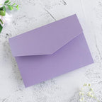 20 PCS Lilac Tri-fold Laser Cut Wedding Invitation Pockets for 5x7 Wedding Cards Bridal Shower Engagement Quinceanera Invitation