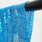 Poise3EHome Turquoise Sequin Backdrop Curtains, 4 Panels Sequin Backdrop, 2FTx8FT Sequin Curtains for Party Wedding Sequence Backdrop