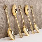 30PCS Gold Plastic Spoons - Gold Soup Spoons Disposable - 8.1 Inch Heavy Duty Plastic Silverware - Heavyweight Elegant Disposable Utensils for Catering, Parties, Dinners, Weddings