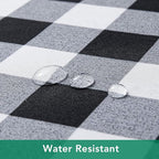 Biscaynebay Fabric Square Tablecloths 60x60 Inch, Black/Grey Scottish Plaid Table Cloth Small Card Folding Table Covers Water Resistant for Dining, Kitchen, Wedding and Parties, etc Machine Washable