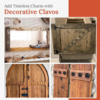 50 Pack 0.75" Square Head Iron Clavos Decorative Nails – Black – Handmade Rustic Square Fasteners for Farmhouse Shutters, Faux Wood Beams, Barn Doors, Shutters, and Gates – Ornamental Wood Accent
