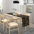 Mushroom Table Runner,Retro Forest Plant Table Runner for Kitchen Dining Table Home Party Decoration 13x120 Inch