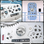 Happy Anniversary Cruise Door Magnets Decorations,Black Silver Happy Anniversary Cruise Ship Door Decor Magnetic for Married Men Women Wedding Party Refrigerator Fridge Car Kitchen Garage Personalized