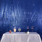 SquarePie Sequin Backdrop Not See Through Thick Background Glitter Curtain Party 20FT x 10FT Navy Blue