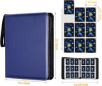 Trading Card Binder, Premium 9 Pocket Card Binder, 720 Double Sided Pocket PU Collection Binder, Collector Album, Card Holder for MTG, TCG, Sports Cards (Black)