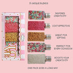 Confect Sprinkles – Princess Party Edible Sprinkles | Mix with Golden Pearl, Blue & White Dragees, , Mint green, White Sparkling Sugar & Pink Jimmies | Vegan, Gluten-Free Cake & Cupcake Decorating Topping - 5 Oz