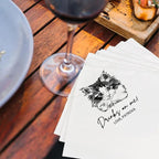 Custom Pet Cocktail Napkins for Wedding, Personalized Photo Napkins for Cat, Custom Wedding Cocktail, Bridal Shower, Engagement Party
