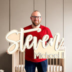 Baby Name Sign - Custom Wood Name Sign - Baby Name Signs for Nursery - Family Name Sign - Name Signs For Kids Room - Personalized Wood Nursery Decor - Wood Name Cutout