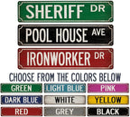 Custom Metal Sign Vintage Looking Personalized Signs - Made In USA - Custom Text Personalized Gifts For Men Gifts For Her Novelty Street Signs 104180016001