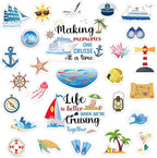 Cruise Door Decorations Magnetic, 27 Pcs Large Nautical Cruise Ship Magnets for Door Funny Carnival Sea Navigation Door Magnets for Door Decorations Fridge Car Cabin Party Supplies