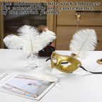 SOGUGOM White Craft Ostrich Feathers - 30PCS 8-10 inch Ostrich Feathers Kit for Centerpieces, Kindergarten Crafts, Dream Catchers and DIY Projects(White)