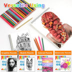 Hapikalor Drawing Pad for Kids, Sketch Pads 50 Sheets, 3-Pack Kids Travel Activities Spiral Bound Drawing Books Bulk 6" x 9 ", Drawing Paper for Kids 9-12