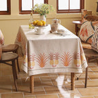 patdrea Designer Small Square Tablecloth,Pineapple Pattern Linen Tropical Style Tablecloths,Fall Table Cover Cloth Decor for Kitchen Dining Christmas,Tea Party,Thanksgiving,55"x55"-Pineapple B