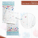 Maison d' Hermine Table Runner 100% Cotton Single Layer Table Runners 108 inches Long Decorative for Home Kitchen Dining Party Wedding Bridal Shower Spring Summer (Flower in The Field, 14.50" x 108")