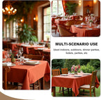 Fitable Rust Rectangle Tablecloths for 6 Foot Tables, 6 Pack - 70 x 108 Inches - Stain Resistant and Washable Fall Table Clothes, Polyester Fabric Table Covers for Wedding, Party, Banquet, Buffect