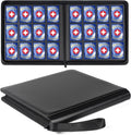 GEAoffice Trading Card Binder 12 Pocket Hold 720 Cards, Premium PU Cover Zipper Collection Binder, Ringless Side Loading Card Album Folder for YuGiOh, MTG, TCG, Game & Sports, Non-PVC, Carbon Black