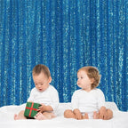 Eternal Beauty Turquoise Sequin Backdrop, 8x10 Ft Glitter Background Curtains for Shimmer Photography Party Wedding Birthday Back Drop Decor