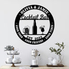 Personalized Cocktail Bar Metal Sign LED Lights, Cocktail Sign, Drinking Lounge, Cocktail Lovers Gift, Father Day Gift, Bar Decor for Home