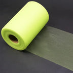 Lime Green Tulle Fabric Rolls 6 Inch by 100 Yards (300 feet) Fabric Spool Tulle Ribbon for DIY Tutu Bow Halloween Decorations Baby Shower Birthday Party Wedding Christmas Craft Supplies
