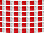 6 Pack 10 Feet Red Silver Foil Fringe Garland Metallic Tinsel Streamers Banner Wall Hanging Curtain Backdrop Banner for Parade Floats, Thanksgiving, Christmas, Birthday, Halloween Party Decorations