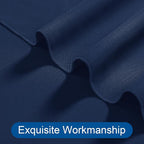 DWCN 10x8 FT Navy Blue Backdrop Curtains for Parties, Photography Backdrop Drapes with Rod Pockets for Wedding Decorations Stage Birthday Family Gatherings, 2 Panels 5ft x 8ft