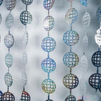 Discos Dancing Ball Shaped Party Backdrop - GREATRIL Prom Fringe Curtain Backdrop with Sparking Surface for Birthdays Discos Graduation New Years Party Decoration - 3.2ft x 6.5ft - 2 Packs