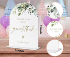 Please Sign Our Guestbook Sign, Greenery Gold Bridal Shower Decor, Wedding Guest Book Alternative, Wedding Signs for Ceremony and Reception, Acrylic Decor, Bachelorette Party Favors-32