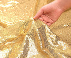 SquarePie Sequin Tablecloth 90 x 156 Inch Gold Sparkly Table Linen for Wedding Party