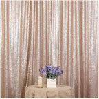 Poise3EHome 6FT x 8FT Sequin Photography Backdrop Curtain for Party Decoration, Champagne
