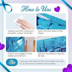 2 Pack Lake Blue Dark Purple Table Skirts, 29x108" Metallic Foil Tinsel Fringe Table Skirt for Rectangle Tables Streamer Curtains Backdrop, Party Decorations for Birthdays, Weddings, Holidays
