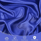 fani 12 Pack 120 Inch Royal Blue Satin Tablecloth - Silky Round Tablecloth Overlay Smooth Fabric Table Cover, Bright Table Decoration for Wedding Party Banquet Events Restaurant Kitchen Dining