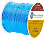 Mandala Crafts 18 Gauge Anodized Aluminum Craft Wire for Jewelry Making - 100 FT Colored Flexible Bondi Blue Wire - Bendable for Bonsai Armature Crafting Sculpting