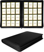 16 Pockets Premium Card Binder 1024 Cards Trading Card Binders Side Load Card Storage Display Album(16 Pocket 1024 Card Slot,Black)
