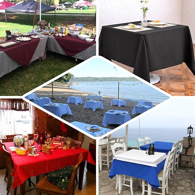 Efavormart 70" Square Linens Eucalyptus Sage Green Wholesale Linens Polyester Square Linen Tablecloth for Wedding Banquet Party Restaurant