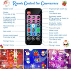 2025 Upgrade Christmas Halloween Projector Lights Outdoor Decorations, COOLWUFAN Holiday Projector Lights with Remote and 20 HD Effects(3D Ocean Wave) for Xmas Halloween Party Yard Decor