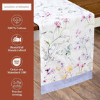 Maison d' Hermine Table Runner 100% Cotton Single Layer Table Runners 72 inches Long Decorative for Home Kitchen Dining Party Wedding Bridal Shower Spring Summer (Summer Floral, 14.50" x 72")