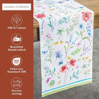 Maison d' Hermine Table Runner 100% Cotton Single Layer Table Runners 72 inches Long Decorative for Kitchen Dining Party Baby Shower Wedding Bridal Shower Spring Summer (Just Floral, 14.50" x 72")