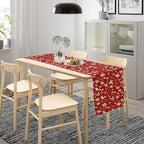 Christmas Table Runner,Seasonal Winter Deer Table Decoration Snowflake Table Cloth Kitchen Dining Table Decoration for Home Party Decor 13x120 Inch